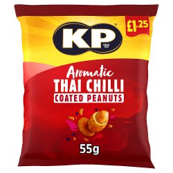KP Aromatic Thai Chilli Coated Peanuts 55g 4Pack X 1