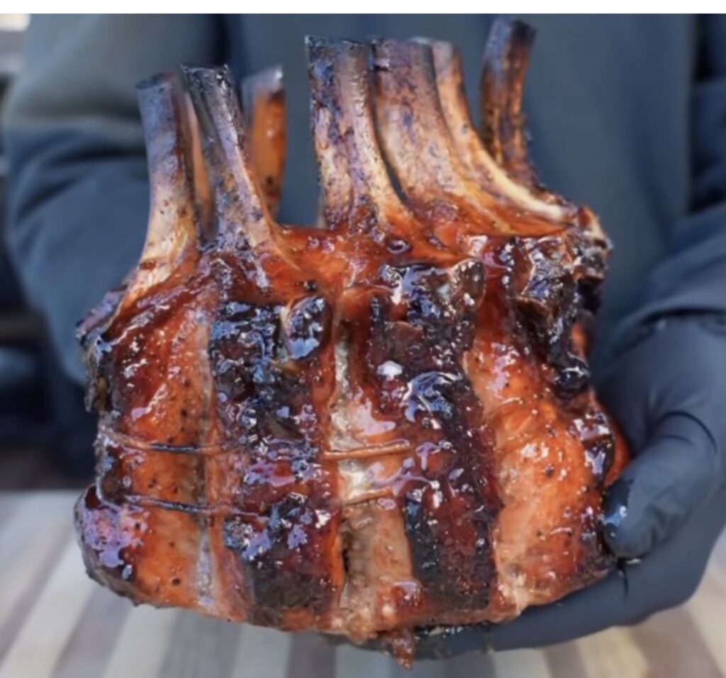 Jamaican style Crown Roast Pork served with a choice of Rice dish –  serves 6