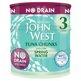 John West Tuna Chunks With A Little Spring Water  3X110G X 1