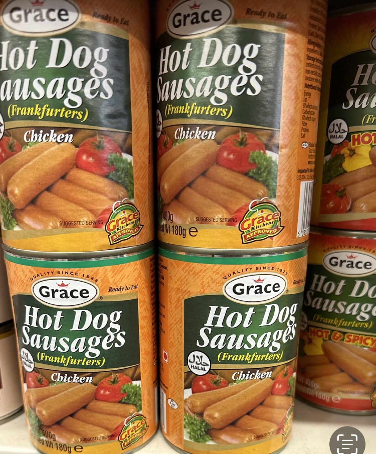 Grace hot dog sausages 180G X 1 Bellair Farms International
