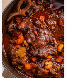 Jamaican  stew Oxtail with your choice of rice dish –  serves two