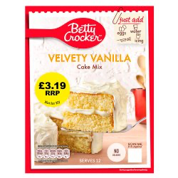 Betty Crocker Velvety Vanilla Cake Mix 425g × 4 × 1