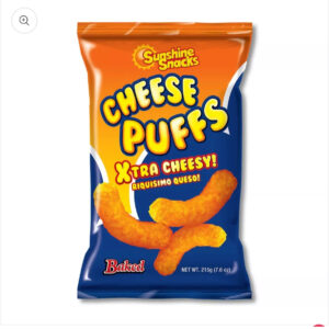 Sunshine Snacks Cheese Puffs Extra Cheesy  Big pack 215G X 1