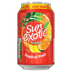 Sun Exotic Sparkling Tropical Fruit 330ml × 24 × 1