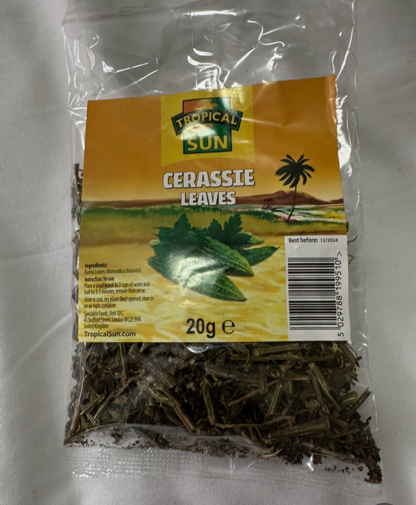 Tropical Sun Jamaican Cerasee, 100% Wild Organically Grown Jcan herbal Tea . 2 Pack.