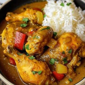 Jamaican  curry  chicken  on the bone served with your choice of rice dish. Serves 2