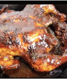 Jamaican whole  Jerk BBQ chicken served with  a choice of Rice Dishes – serves three