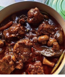 Jamaican  Jerk BBQ Oxtail Caserole served with your choice of Rice dish – serves two