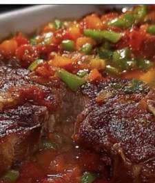 Jamaican Oven baked beef shin served with your choice of rice dishes – serves two