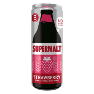 Supermalt Strawberry Malt Drink 330ml 4 Pack